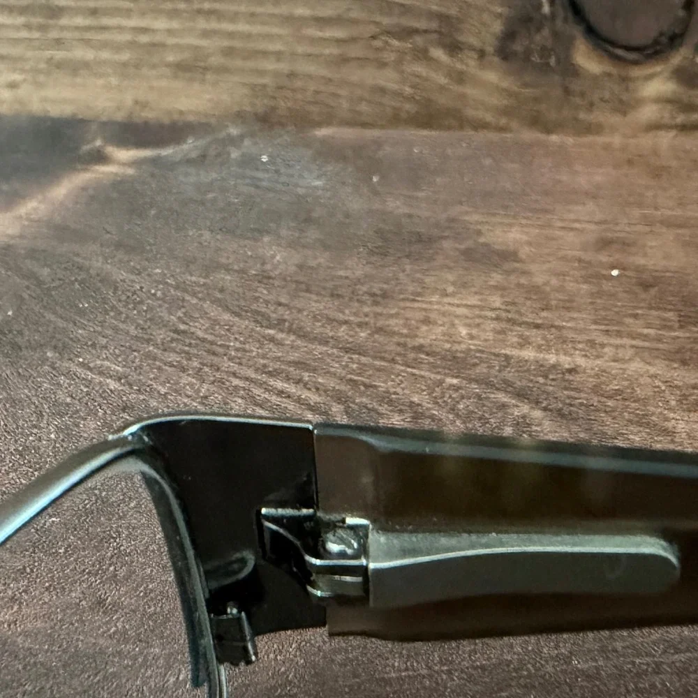 Chanel Eyeglass FRAME ONLY Gunmetal Brown Crystal Pearl CC Logo 50-16-135